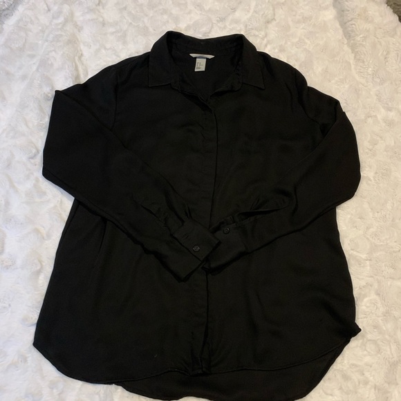 H&M Tops - H&M satin-feel oversized long sleeve